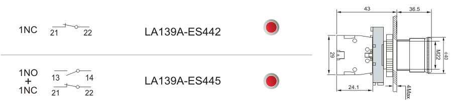 LA139A-ES442 outline map