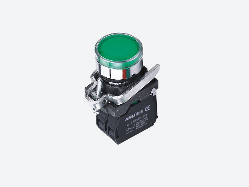 Φ22金屬帶防水罩帶燈按鈕